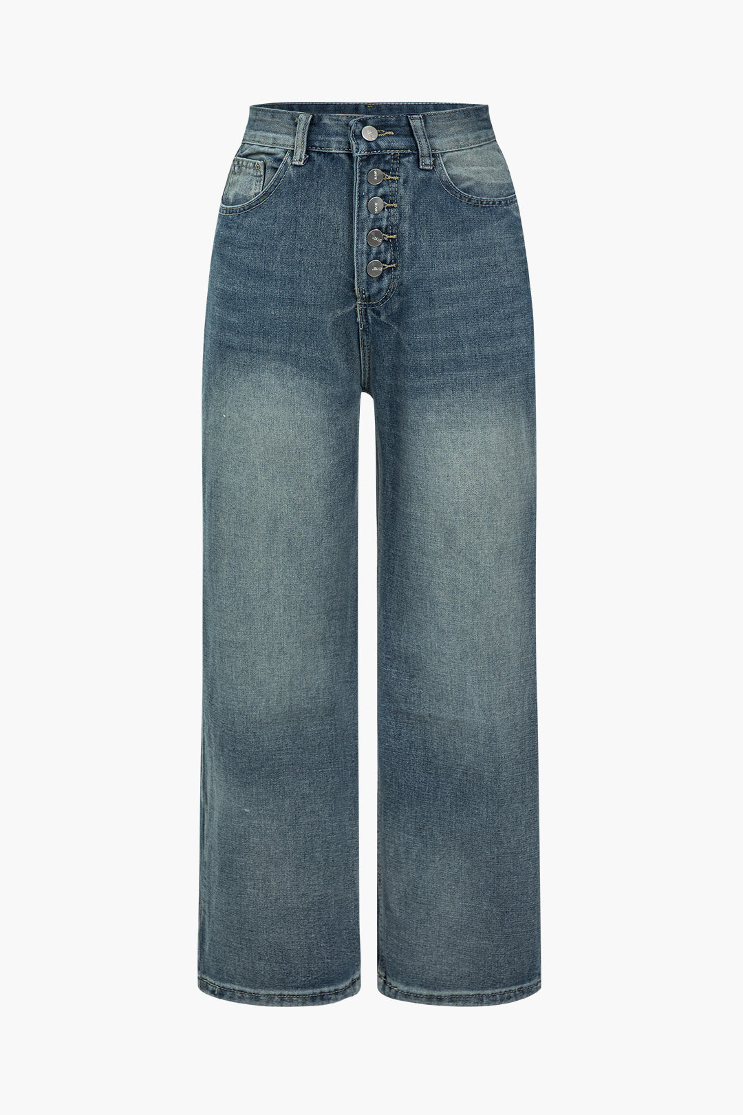 Mirjam | Denim Jeans Retro Knapper Fly Bukser Dame