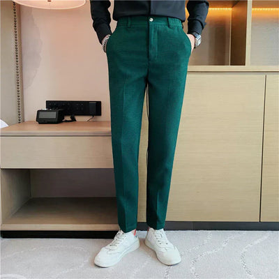 Helge | Herre Stilfulde Slim-Fit Sorte Bukser Mænd