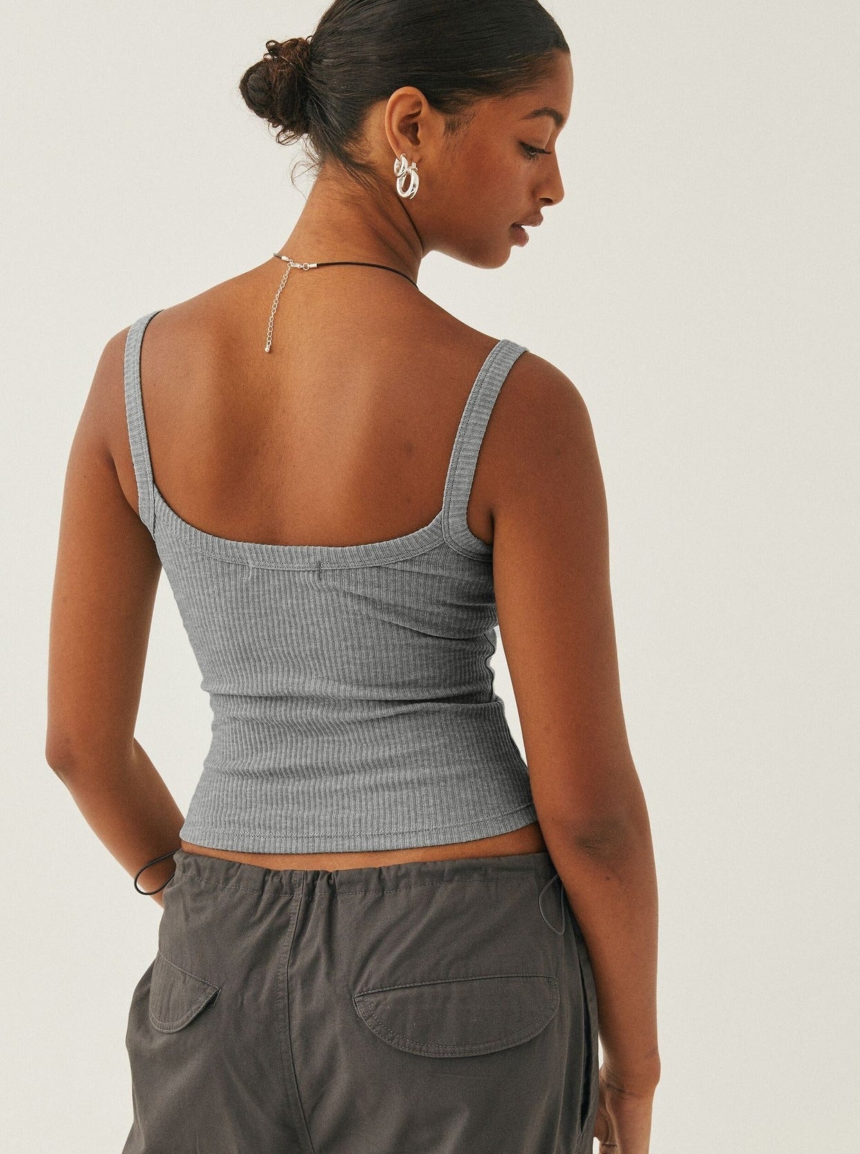 Anke | Casual Ribbed Tank Top with Round Neck Dame Top
